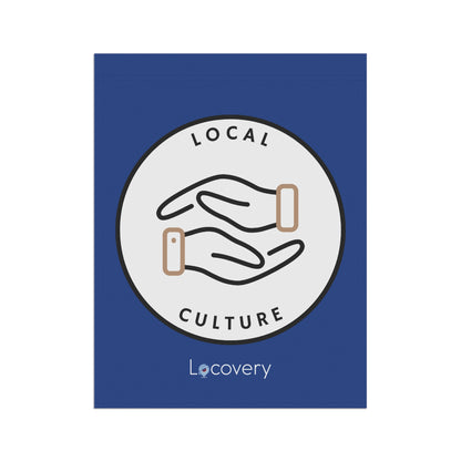 Local Culture Garden Banner | Blue