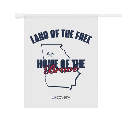 Land Of The Free Home Of The Brave Garden Banner | White