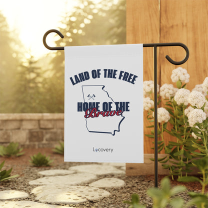 Land Of The Free Home Of The Brave Garden Banner | White