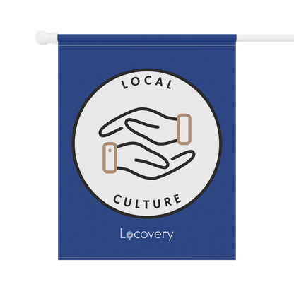 Local Culture Garden Banner | Blue