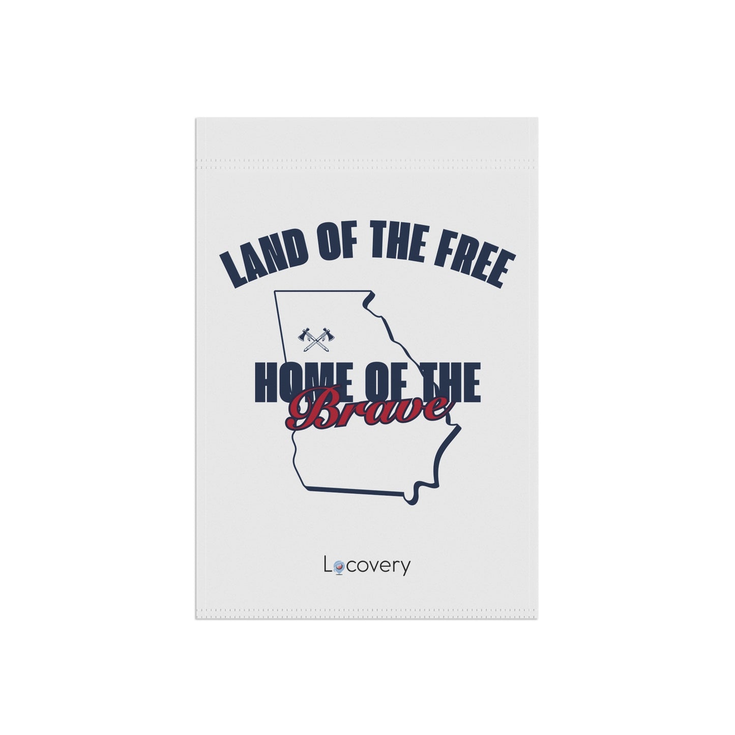 Land Of The Free Home Of The Brave Garden Banner | White