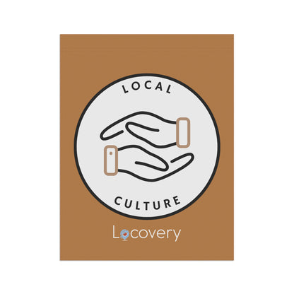 Local Culture Garden Banner | Brown