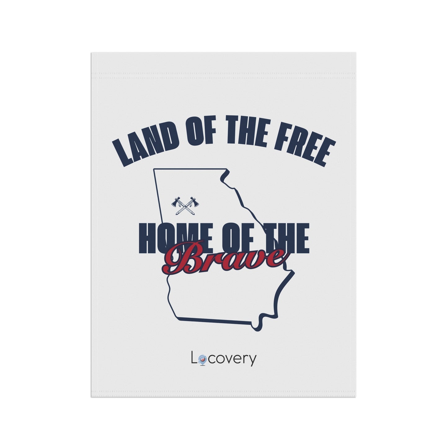 Land Of The Free Home Of The Brave Garden Banner | White