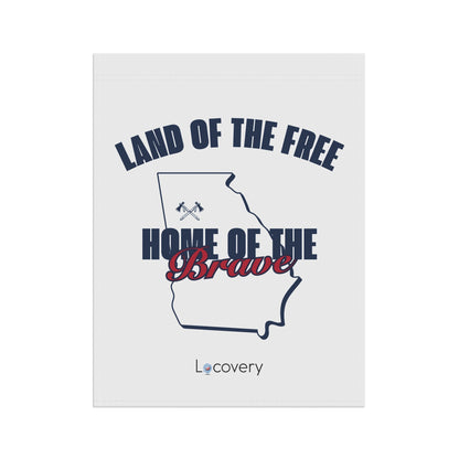 Land Of The Free Home Of The Brave Garden Banner | White