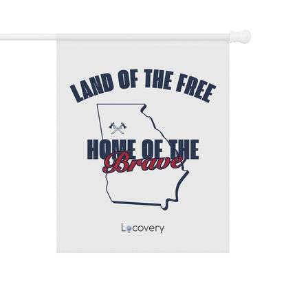 Land Of The Free Home Of The Brave Garden Banner | White