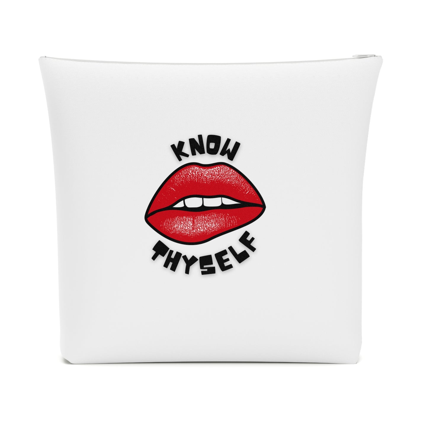 Know Thyself Cotton Cosmetic Makeup Organizer Bag | White