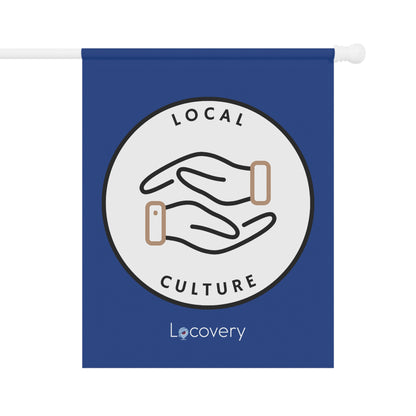 Local Culture Garden Banner | Blue