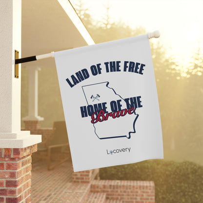 Land Of The Free Home Of The Brave Garden Banner | White