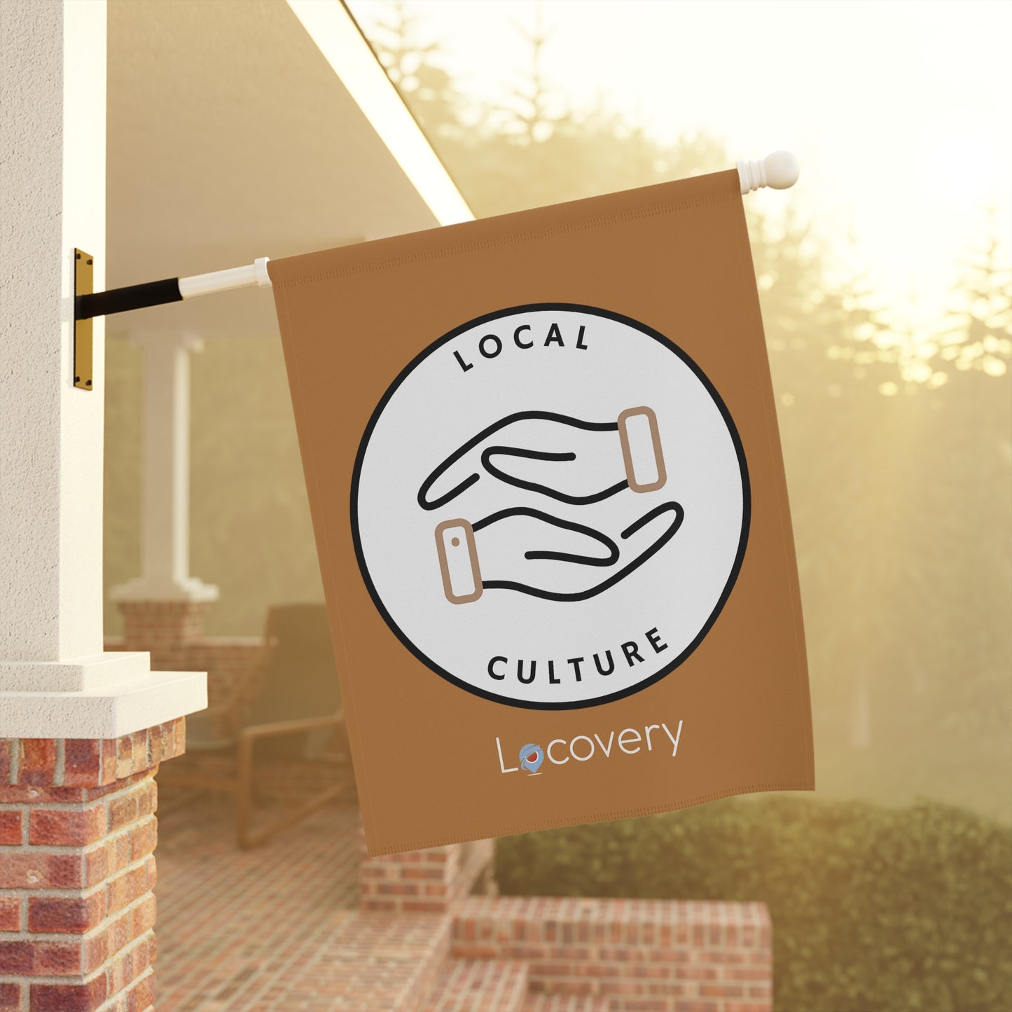 Local Culture Garden Banner | Brown