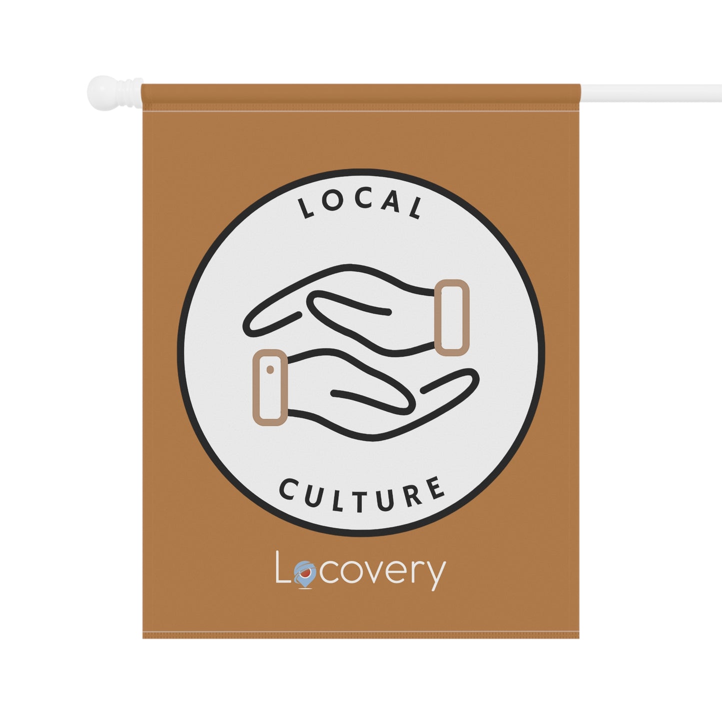 Local Culture Garden Banner | Brown