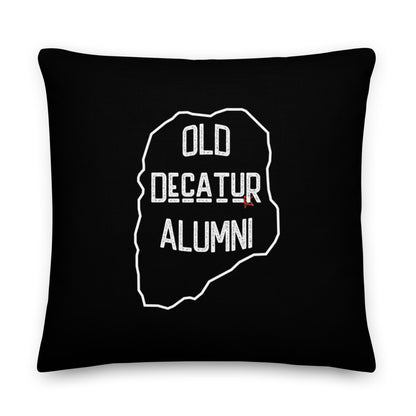 Old Decatur Alumni Pillow | Black