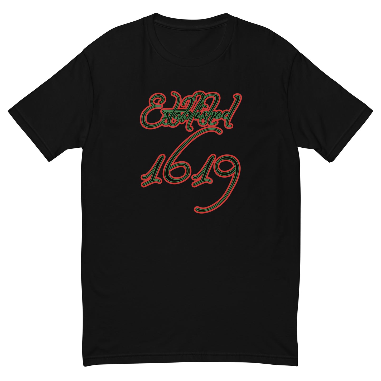 Established 1619 Short Sleeve Unisex T-Shirt | Black