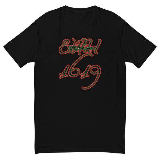 Established 1619 Short Sleeve Unisex T-Shirt | Black